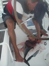 Menorca tonijn snijden.